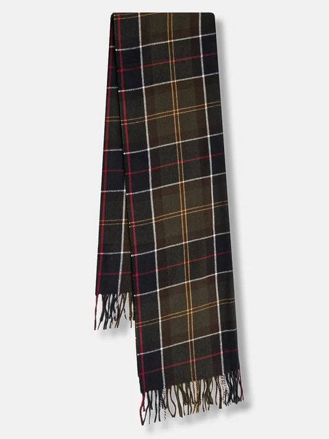 Barbour szalik damski kolor zielony wzorzysty LSC0426 - zdjęcie produktu nr 1