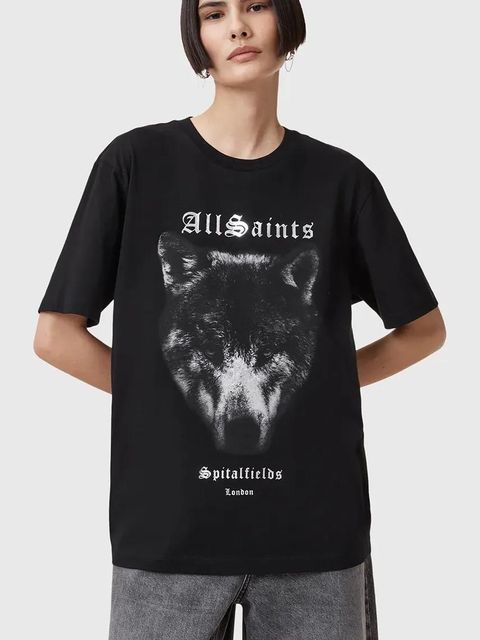 AllSaints t-shirt bawełniany DAWN damskie kolor czarny W016JC - zdjęcie produktu nr 1
