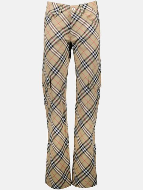 Burberry checked trousers - Neutrals - zdjęcie produktu nr 2