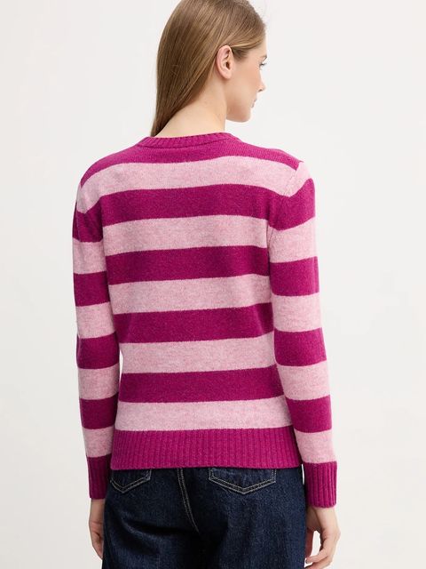 United Colors of Benetton sweter wełniany damski kolor różowy 103ME107E