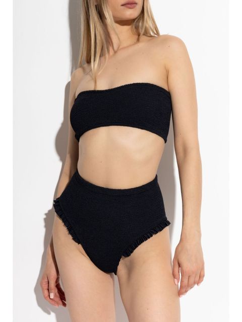 Hunza G Osiris Frill bikini set - Black