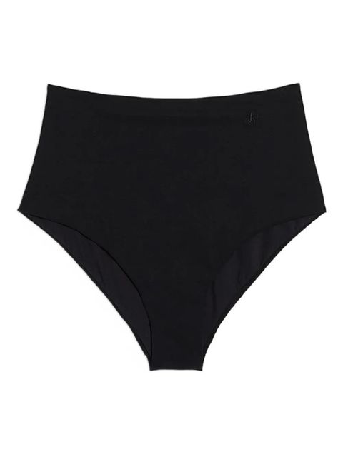 Jil Sander embroidered monogram bikini bottom - Black