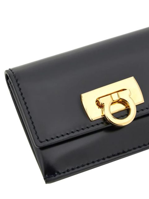 Ferragamo Gancini leather cardholder - Black