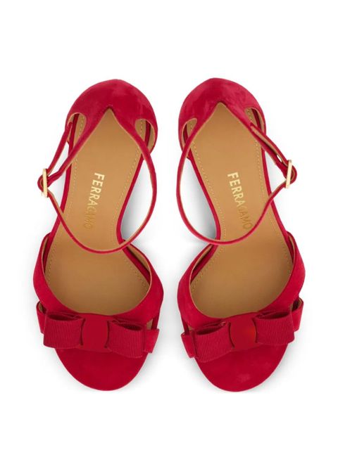 Ferragamo 90mm Vara-bow sandals - Red