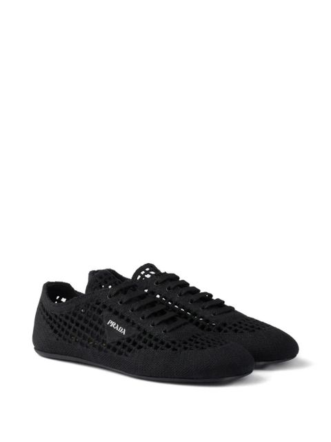 Prada round-toe lace-up sneakers - Black - zdjęcie produktu nr 2