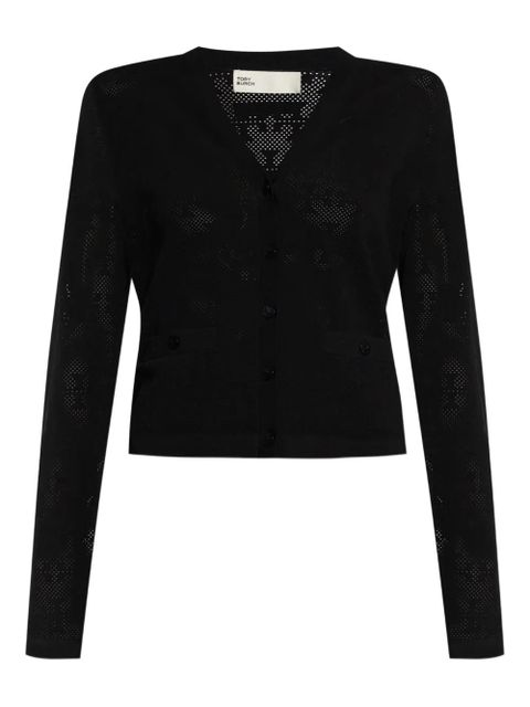 Tory Burch logo-knit cardigan - Black - zdjęcie produktu nr 1