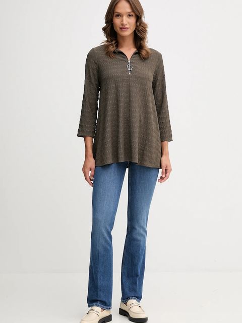 Joseph Ribkoff bluzka damska kolor zielony gładka 253028 - zdjęcie produktu nr 2