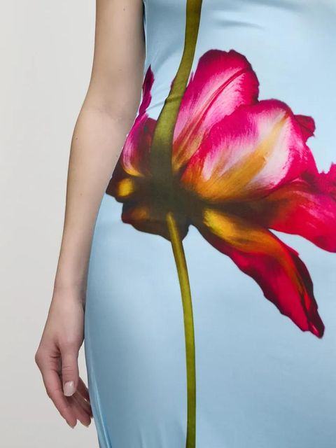 Desigual sukienka REIMS kolor niebieski maxi dopasowana 25SWVW07