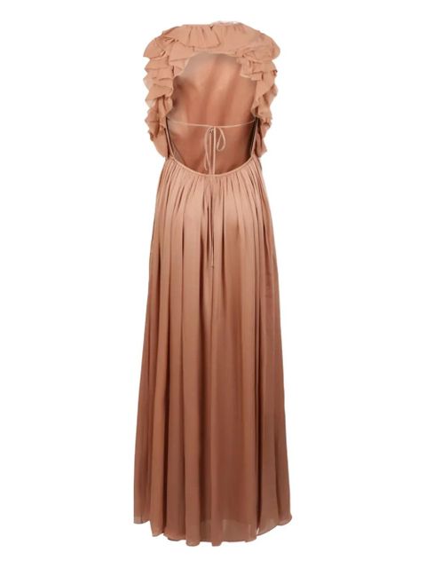 Ulla Johnson ruffled pleated gown - Neutrals - zdjęcie produktu nr 2