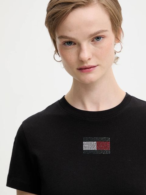 Tommy Jeans t-shirt bawełniany damski kolor czarny DW0DW21965 - zdjęcie produktu nr 2