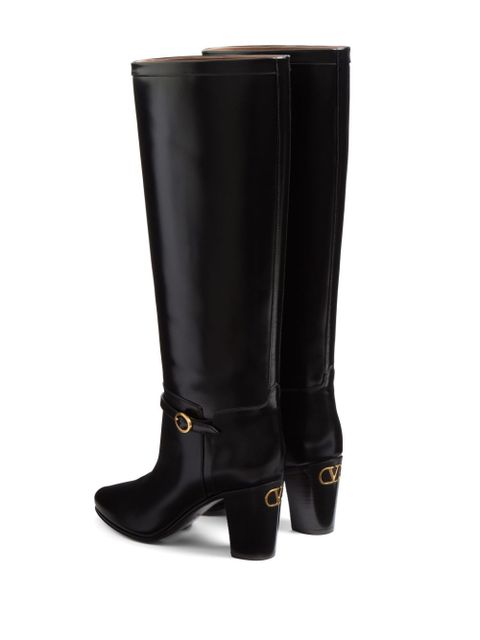 Valentino Garavani 75mm Pattie leather boots - Black - zdjęcie produktu nr 2