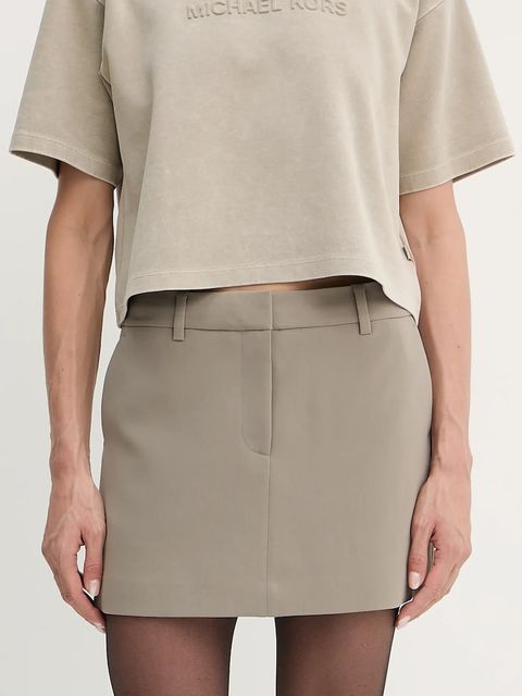 MICHAEL Michael Kors spódnica kolor brązowy mini prosta MF470FEENX - zdjęcie produktu nr 1