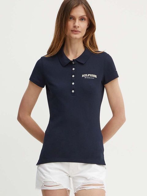Tommy Hilfiger polo damski kolor granatowy WW0WW41895