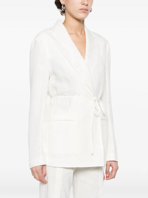 TWINSET tie-waist blazer - White