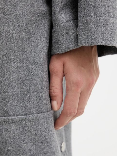 BOSS kombinezon z dodatkiem wełny kolor szary z kołnierzykiemm 50548121