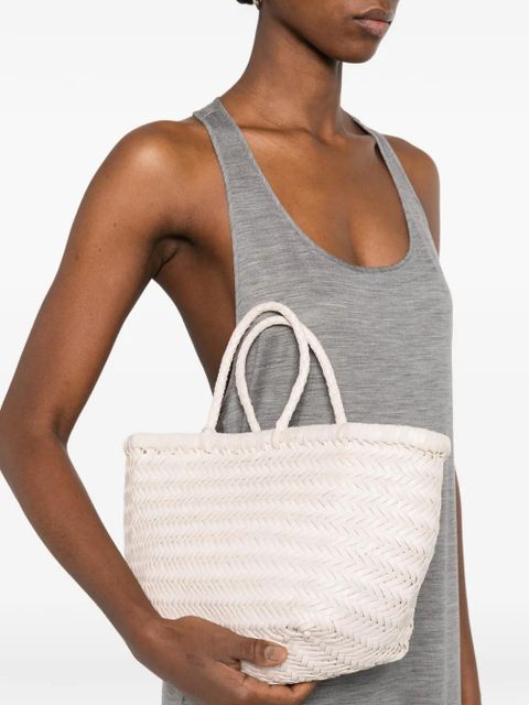 DRAGON DIFFUSION small Bamboo Triple Jump woven tote bag - Neutrals - zdjęcie produktu nr 2