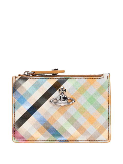 Vivienne Westwood check zip wallet - Neutrals - zdjęcie produktu nr 1