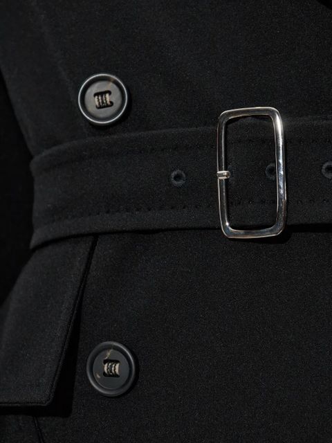 Max Mara Flavio belted peplum trench coat - Black