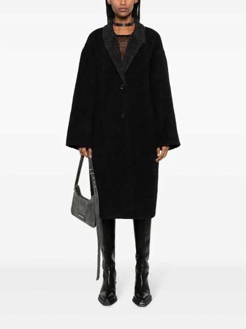 Givenchy contrasting-lapel single-breasted coat - Black - zdjęcie produktu nr 2