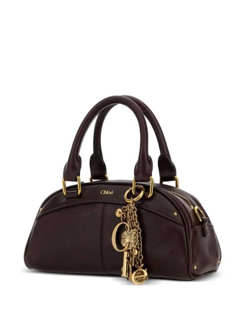 Chloé small charm bowling handbag - Brown