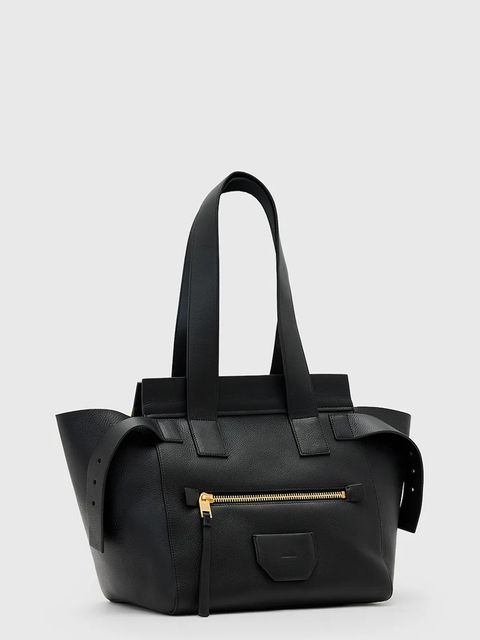 AllSaints torebka skórzana PEREZ kolor czarny W392XD