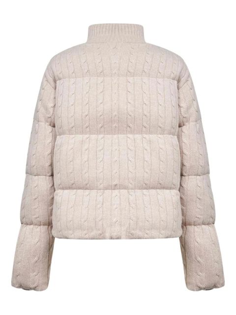 MC2 Saint Barth cable-knit quilted coat - Neutrals