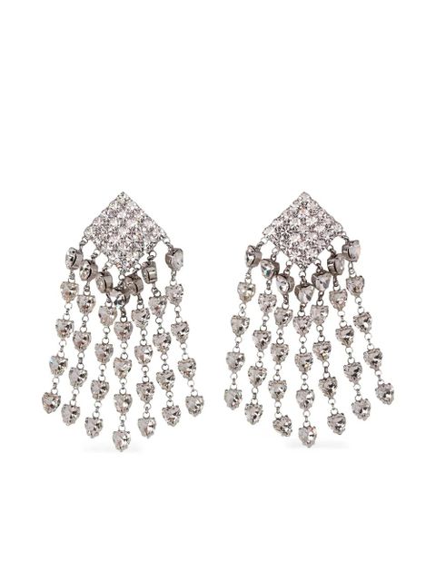 Alessandra Rich crystal-embellished earrings - Silver - zdjęcie produktu nr 1