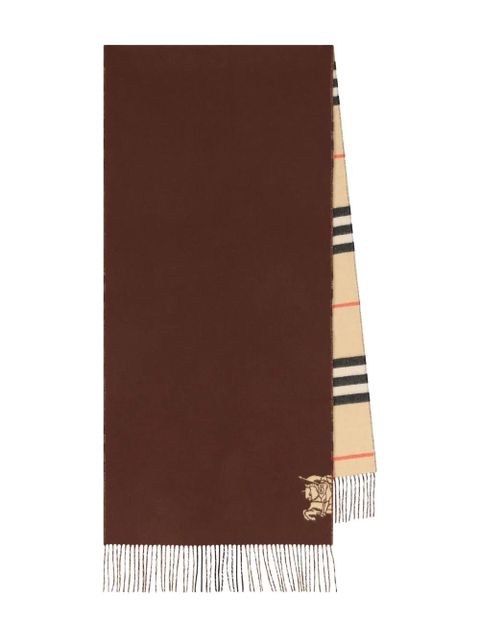 Burberry knight-logo check scarf - Brown - zdjęcie produktu nr 1