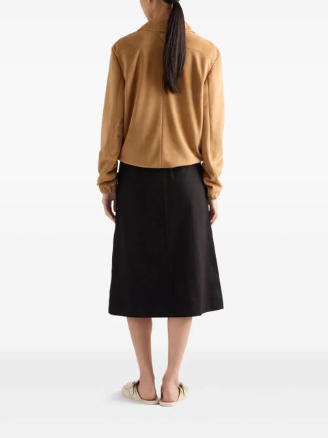 Prada suede blouson jacket - Neutrals