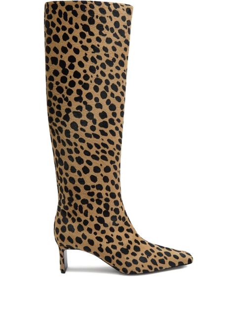 KHAITE 55mm Ona animal-print boots - Neutrals - zdjęcie produktu nr 1