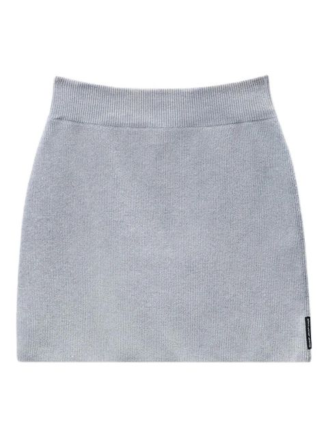Alexander Wang logo-appliqué mini skirt - Grey