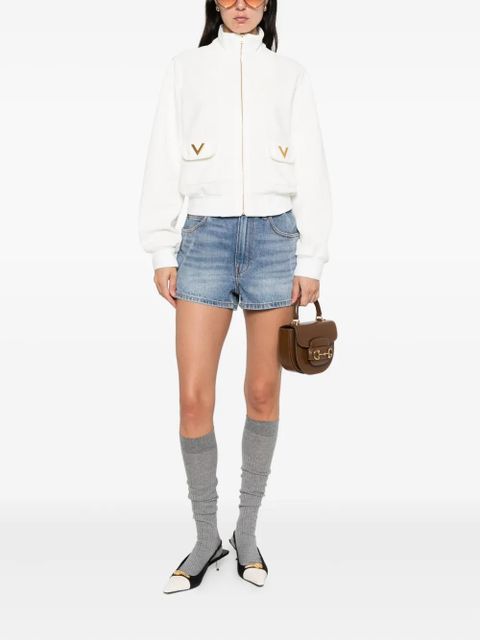 Valentino Garavani zip-front sweatshirt - White