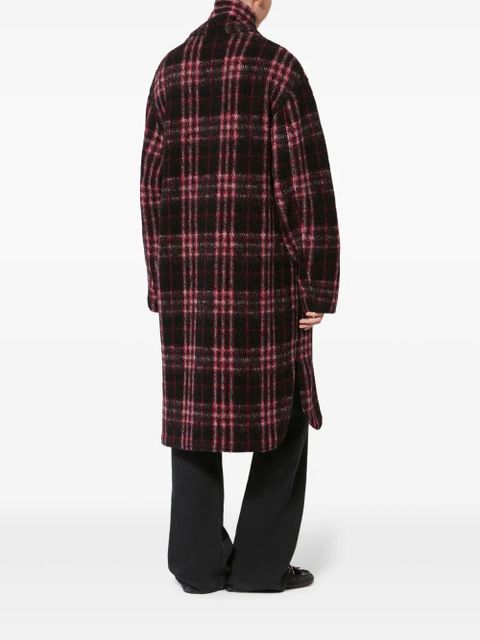 MARANT ÉTOILE Gabriel checked single-breasted coat - Black