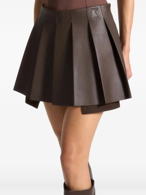 Manière De Voir pleated mini skirt - Brown