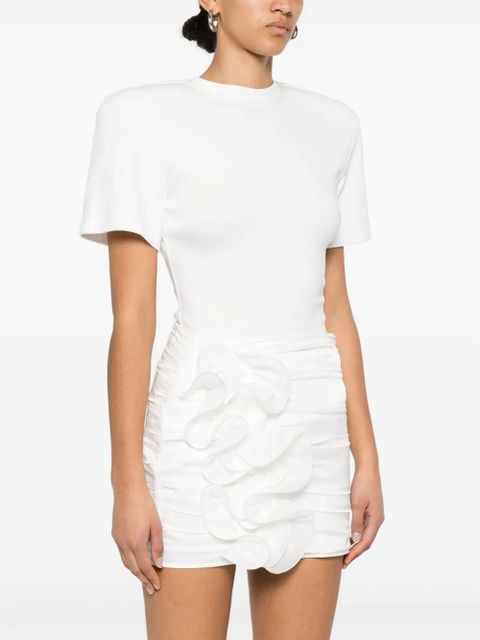 Magda Butrym fine-ribbed bodysuit - White