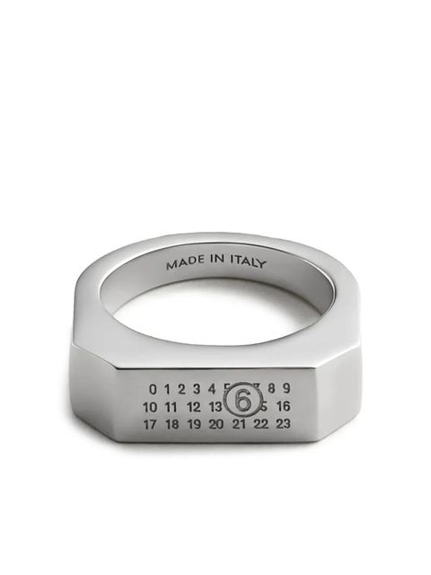 MM6 Maison Margiela signet ring - Silver - zdjęcie produktu nr 1
