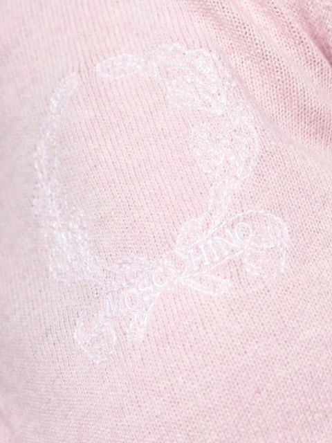 Moschino logo-embroidered polo shirt - Pink