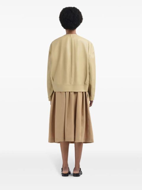 Marni leather jacket - Neutrals