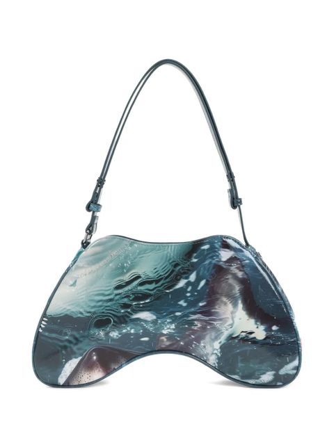 Diesel Play shark-mouth shoulder bag - Blue - zdjęcie produktu nr 2