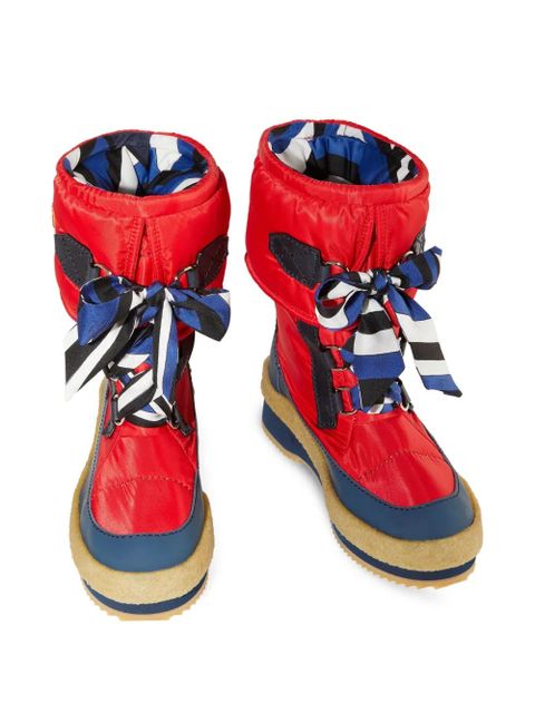 PUCCI Iride ribbon-bow snow boots - Red - zdjęcie produktu nr 2