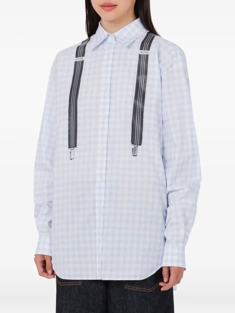 Moschino gingham-pattern long-sleeve shirt - Blue
