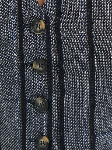 Day Birger et Mikkelsen kamizelka z domieszką lnu kolor szary jednorzędowa