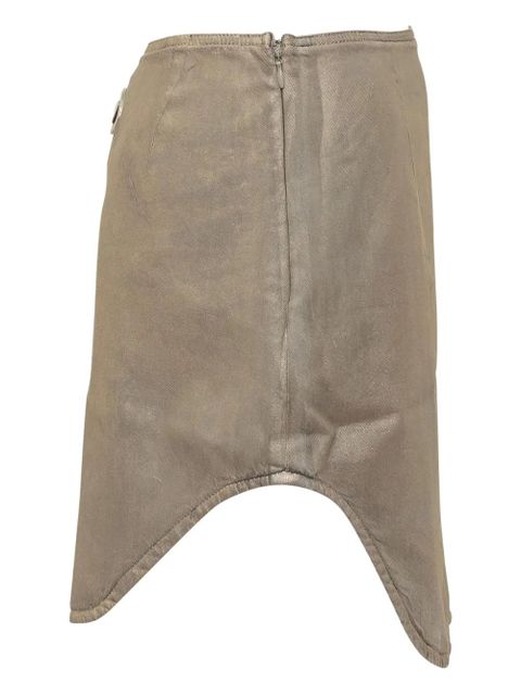 Diesel logo-plaque asymmetric skirt - Neutrals