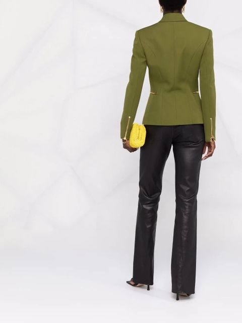 Balmain button-front peak-lapel blazer - Green - zdjęcie produktu nr 2