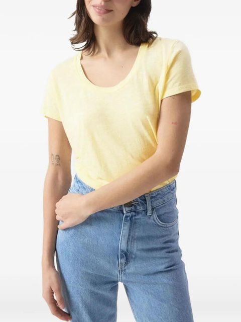 American Vintage Jacksonville scoop-neck T-shirt - Yellow