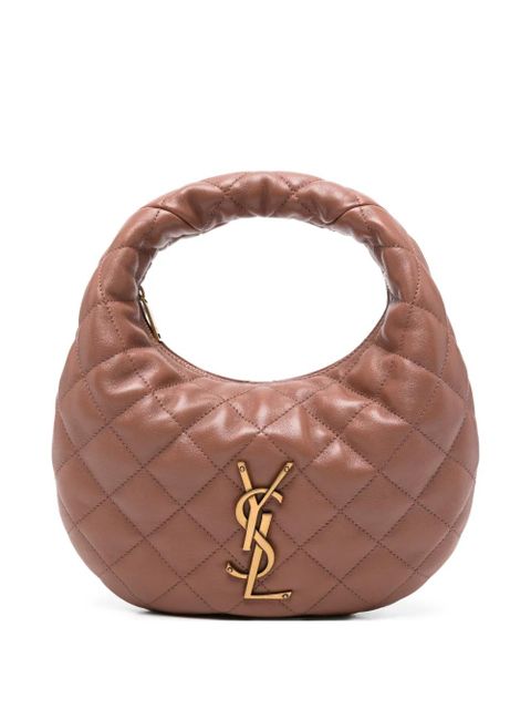 Saint Laurent baby Icarino quilted logo tote bag - Brown