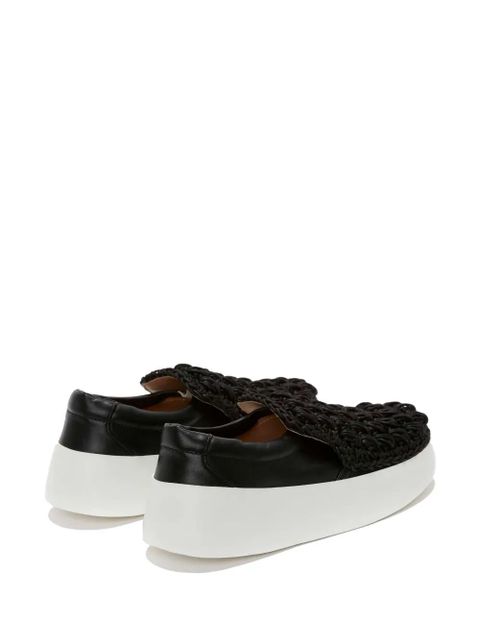 JW Anderson Popcorn leather sneakers - Black