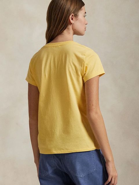 Polo Ralph Lauren t-shirt bawełniany damski kolor żółty 211902403