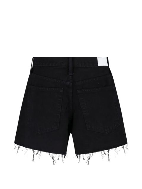 RE/DONE The Breezy raw-cut frayed shorts - Black - zdjęcie produktu nr 2