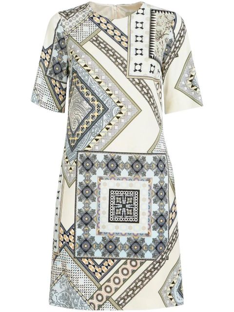 ETRO patchwork-print shift dress - White - zdjęcie produktu nr 1